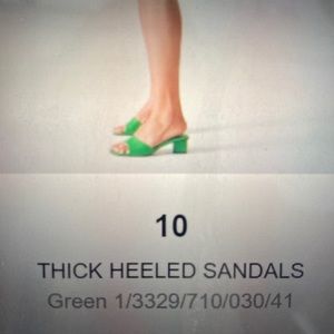 Zara Thick Heeled Sandals